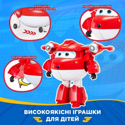 Ігрова фігурка-трансформер Super Wings Transforming Джетт (Jett) Ігрова фігурка-трансформер Super Wings Transforming Джетт (Jett)