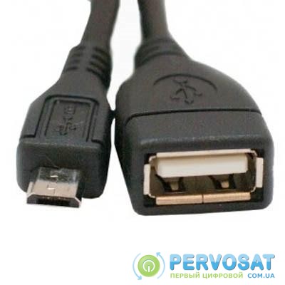 Дата кабель OTG USB 2.0 AF to Micro 5P 0.1m Atcom (3792)