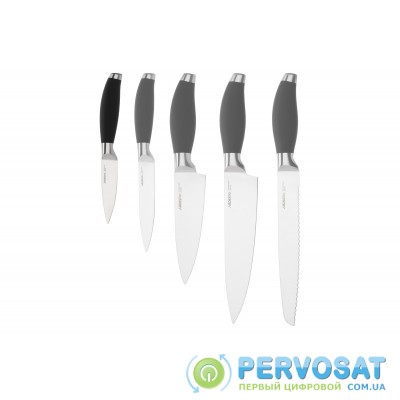 Кухонний ніж для чистки овочів Ardesto Gemini, 20,5 см, довжина леза 8,9 см, чорний, нерж.сталь, пластик