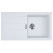 Мийка кухонна Franke Sirius, тектонайт, прямокутник, з крилом, 780х435х200мм, чаша - 1, накладна, S2D Slim 611-78 , білий