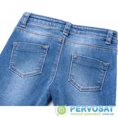 Джинсы Breeze джинсовые с цветочками (OZ-17703-74G-jeans)