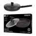 Сковорода глибока з кришкою Ardesto Black Mars Alcor, 28см, алюміній, чорний