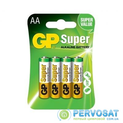 Батарейка GP AA LR6 Super Alcaline * 4 (GP15A-2UE4)