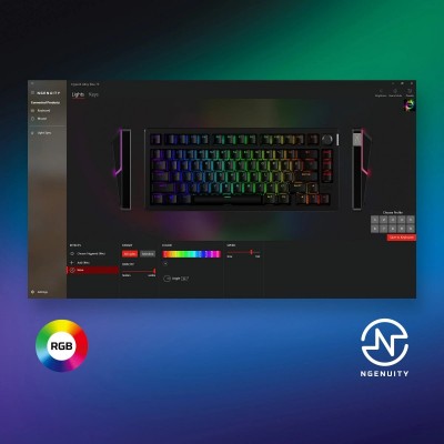 Клавіатура механічна HyperX Alloy Rise 75key, Red, USB-A, EN/UA, RGB, чорний