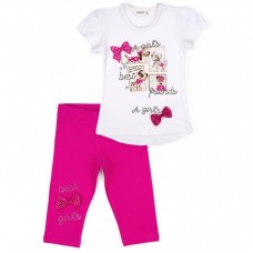 Футболка дитяча Breeze і капрі з собачками і бантиками (10244-110G-pink) Футболка дитяча Breeze і капрі з собачками і бантиками (10244-110G-pink)