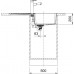 Мийка кухонна Franke Centro, фраграніт, прямокутник, з крилом, 860х500х200мм, чаша - 1, накладна, CNG 611-86, онікс