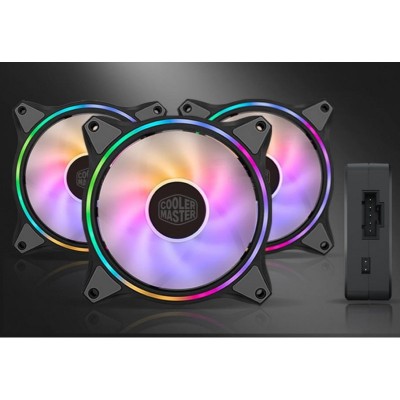 Набір корпусних вентиляторів Cooler Master MasterFan MF120 Halo 3in1 ARGB Sync+Wired ARGB Controller