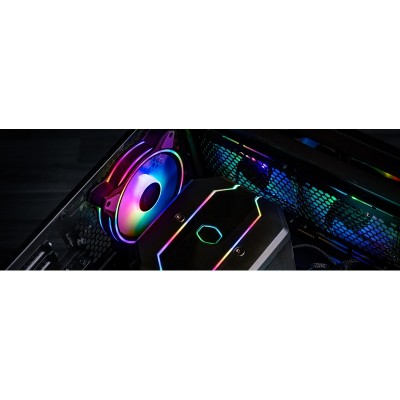 Набір корпусних вентиляторів Cooler Master MasterFan MF120 Halo 3in1 ARGB Sync+Wired ARGB Controller