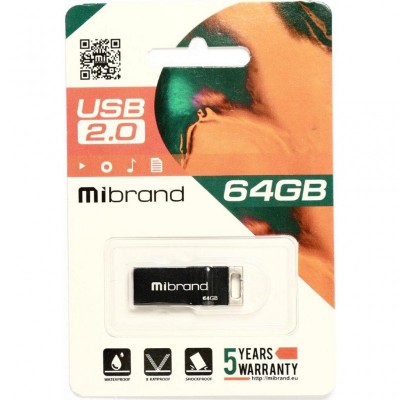 USB флеш накопитель Mibrand 64GB Сhameleon Black USB 2.0 (MI2.0/CH64U6B)