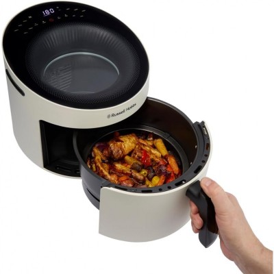 Мультипіч Russell Hobbs Satisfry Panoramic- 1500Вт, чаша-5л, сенсорне управл., 10 авто. програм, пластик/скло, кремовий