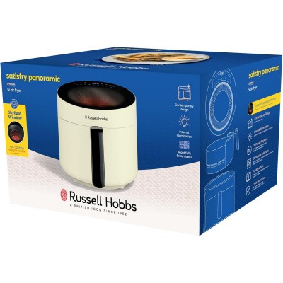 Мультипіч Russell Hobbs Satisfry Panoramic- 1500Вт, чаша-5л, сенсорне управл., 10 авто. програм, пластик/скло, кремовий
