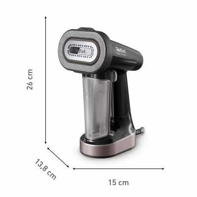 Відпарювач Tefal компактний Pure Force 3в1, 1800Вт, 180мл, постійна пара - 35гр, керам. підошва, чорно-рожевий