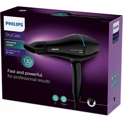 Фен Philips, 2100Вт, 4 режими, іоніз-я, хол. обдув, чорний