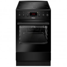 Плита Hansa електрична склокерамічна, 65л, 50x60см, дисплей, конвекція, чорний