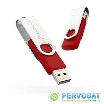 USB флеш накопитель eXceleram 8GB P1 Series Silver/Red USB 2.0 (EXP1U2SIRE08)