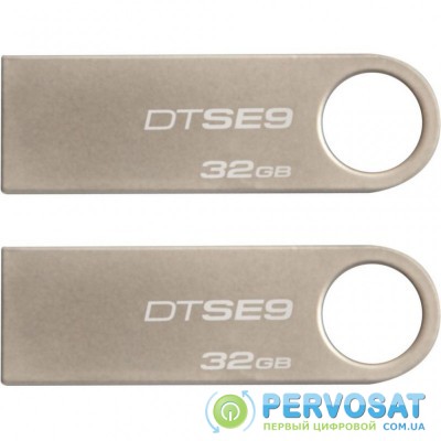 USB флеш накопитель Kingston 2x32GB DataTraveler SE9 USB 2.0 (DTSE9H/32GB-2P)