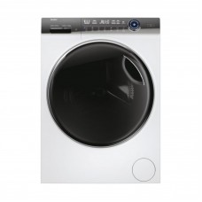 Пральна машина Haier фронтальна, 9кг, 1400, A+++, 52см, дисплей, пара, інвертор, люк чорний, прямий привід, білий