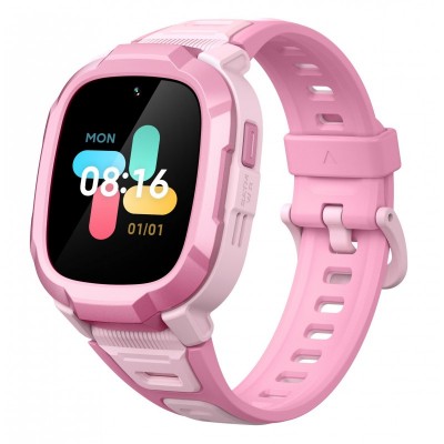 Дитячий годинник-телефон Mibro P6, 1.4", 240x280, GPS, 2MP, 900мА·год, 2АТM, рожевий