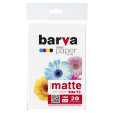 Папір BARVA 10x15, 180 g/m2, matt, 20арк (A180-257) Папір BARVA 10x15, 180 g/m2, matt, 20арк (A180-257)