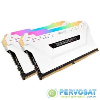 Модуль памяти для компьютера DDR4 16GB (2x8GB) 3200 MHz Vengeance RGB Pro White CORSAIR (CMW16GX4M2C3200C16W)