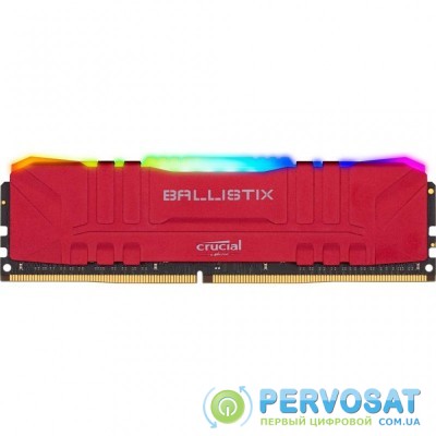 Модуль памяти для компьютера DDR4 16GB 3600 MHz Ballistix Red RGB Micron (BL16G36C16U4RL)