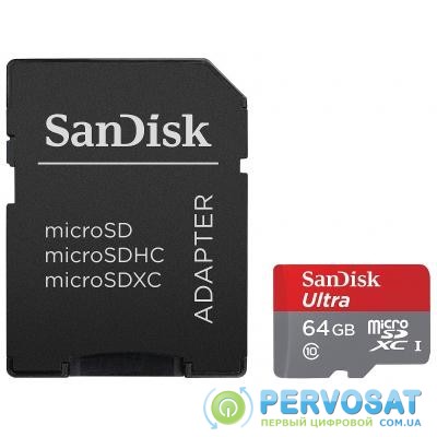 Карта памяти SANDISK 64GB microSDXC class 10 UHS-I A1 Ultra (SDSQUAR-064G-GN6TA)