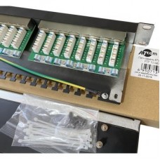 Патч-панель 19" 24хRJ-45 FTP 1U cat.6, в зборі, Organizer Atcom (FP6224) Патч-панель 19" 24хRJ-45 FTP 1U cat.6, в зборі, Organizer Atcom (FP6224)