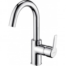 Змішувач для раковини Deante Arnika,  довж. виливу - 135мм, поворотний, 1важіль, хром