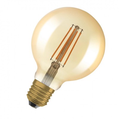 Лампа OSRAM LED E27 6.5Вт 2700К 725Лм G95 філаментна димується Vintage 1906