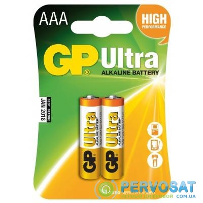 Батарейка GP AAA LR03 ULTRA Alcaline * 2 (GP24AU-2UE2)
