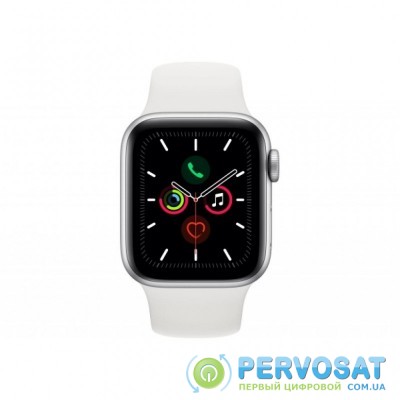 Смарт-часы Apple Watch Series 5 GPS, 40mm Silver Aluminium Case with White Sp (MWV62UL/A)