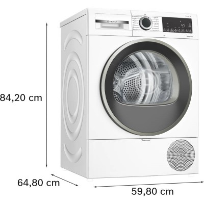 Сушильна машина Bosch тепловий насос, 9кг, A++, 61см, дисплей, білий Сушильна машина Bosch тепловий насос, 9кг, A++, 61см, дисплей, білий
