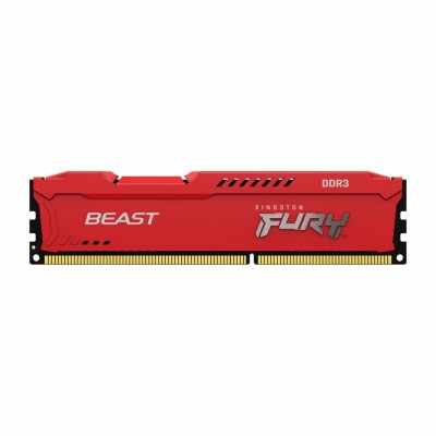 Модуль памяти для компьютера DDR3 8GB 1866 MHz Fury Beast Red Kingston Fury (ex.HyperX) (KF318C10BR/8)