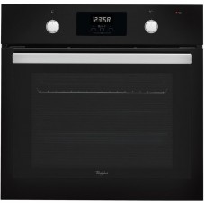 Духова шафа Whirlpool електрична, 65л, A, дисплей, конвекція, телескопічні напрямні, чорний