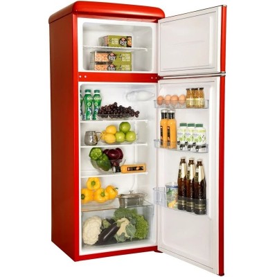 Холодильник Snaige з верхн. мороз., 147.5x56х63, холод.відд.-166л, мороз.відд.-46л, 2дв., A++, ST, retro, червоний