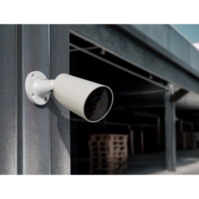 IP-Камера дротова Ajax BulletCam HL white, 8мп, 2.8мм, гібридне підсвічування IR 35м, білий Led 50м, Poe, True WDR, IP 65,  аудіо, кут огляду 100° до 110°, вулична, біла