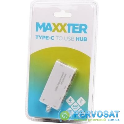 Концентратор Maxxter Type-C на 4 порта USB 2.0 (HC-204)