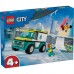 Конструктор LEGO City Карета швидкої допомоги й сноубордист