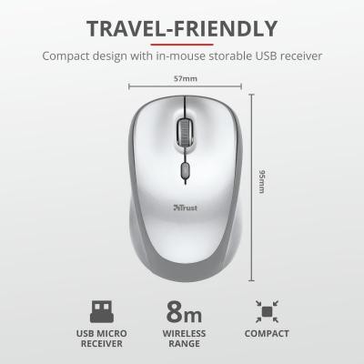 Мышка Trust Yvi Wireless White (23386)