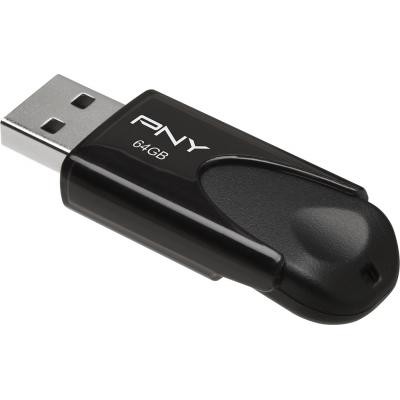 USB флеш накопитель PNY flash 64GB Attache4 Black USB 2.0 (FD64GATT4-EF)