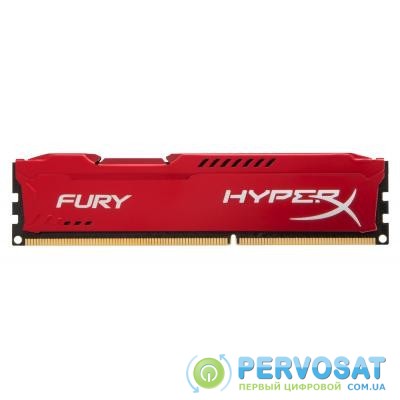 Модуль памяти для компьютера DDR3 8Gb 1600 MHz HyperX Fury Red HyperX (Kingston Fury) (HX316C10FR/8)
