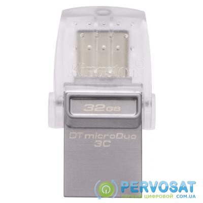 USB флеш накопитель Kingston 32GB DataTraveler microDuo 3C USB 3.1 (DTDUO3C/32GB)