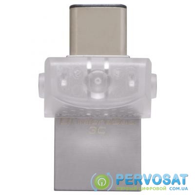 USB флеш накопитель Kingston 32GB DataTraveler microDuo 3C USB 3.1 (DTDUO3C/32GB)