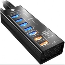 Концентратор AirOn SmartDelux 4-ports USB 3.0 + 3-ports super charging (86000150125) Концентратор AirOn SmartDelux 4-ports USB 3.0 + 3-ports super charging (86000150125)
