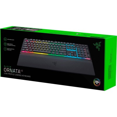 Клавіатура механічна Razer Ornata V3 TKL 84key, Mecha-Membrane Switch, USB-A, EN/UK, RGB, чорний