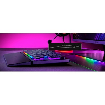 Клавіатура механічна Razer Ornata V3 TKL 84key, Mecha-Membrane Switch, USB-A, EN/UK, RGB, чорний