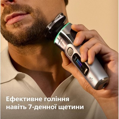 Бритва електр. Philips Series i9000 Prestige Ultra,  бритв.головок-3, Li-Ion, сух.+волог., індикатор заряду, твердий чохол, хром