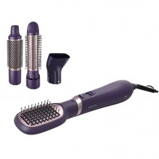 Фен-щітка Philips 3000 Series, 800Вт, 3 режими, іонізація, 4 насадки, фіолетовий