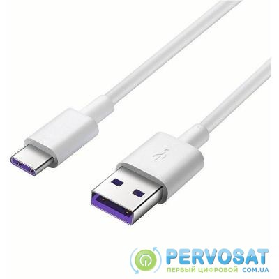 Дата кабель USB 2.0 AM to Type-C CP71(AP71) 5A SuperCharge White Huawei (04071497_)