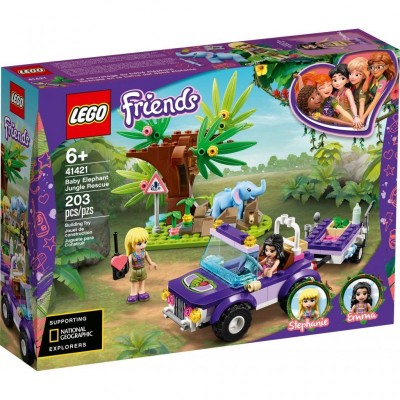 Конструктор LEGO Friends Джунгли: спасение слонёнка 203 детали (41421)